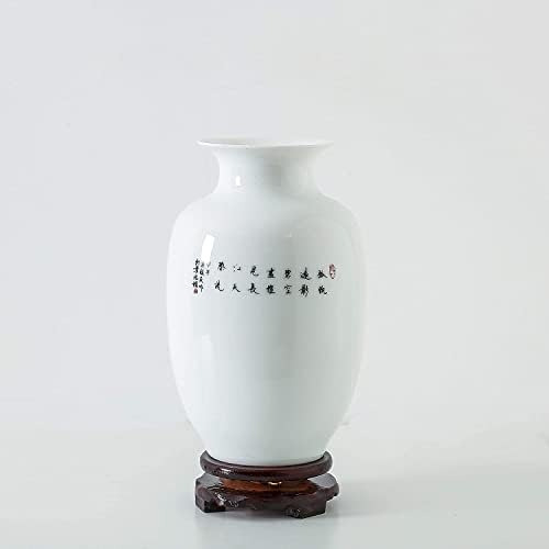 Chinese Retro White Porcelain Ceramic Vase With Base Beauty