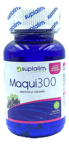 Maqui 300 (super Berries Antioxidante) 60 Cápsulas Suplalim 