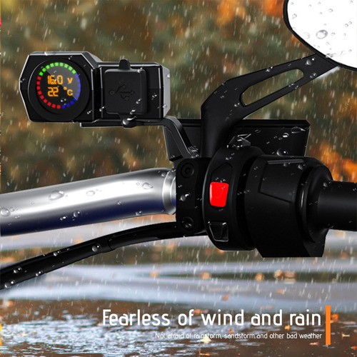 Adaptador De Cargador De Teléfono Usb Dual Para Motocicleta,
