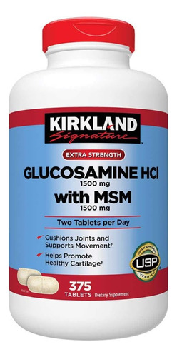 Glucosamina Kirkland + Msm X375 - Unidad a $408