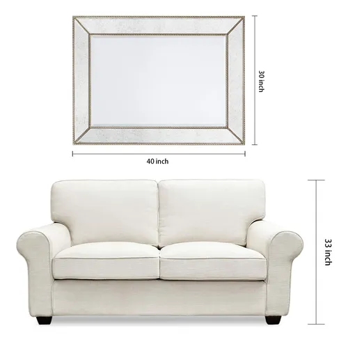 Empire Art Direct Espejo De Pared Rectangular Con Marco De .