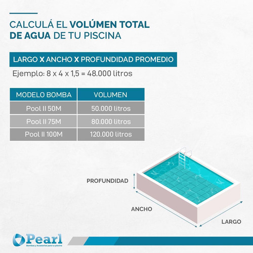Imagen 7 de 12 de Bomba Pileta Autocebante Pearl Pool Ii 50m 0.5 Hp