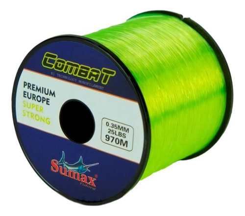 Bobina De Tanza Sumax Combat 0.35mm X970mts Color Verde