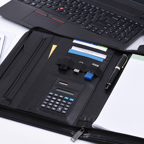 Portfolio Padfolio Memo, Multifuncional, Con Cremallera, Par