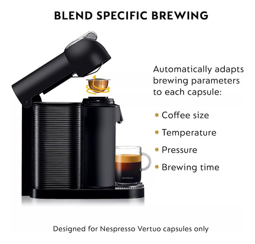 Breville Vertuo BNV220BKM1BUC1 - Cafetera Eléctrica Negra