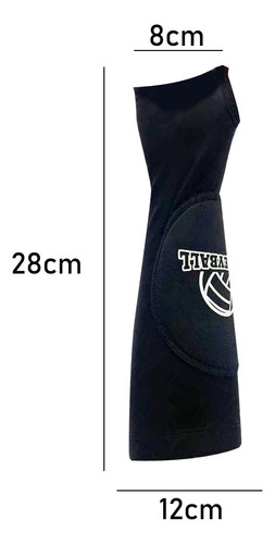Guantes Con Mangas Para Brazo De Voleibol, Soporte Negro