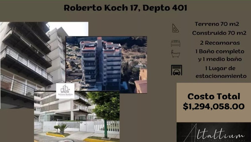 Departamento En La Álvaro Obregon, Col. Paseo De Las Lomas, Roberto Koch 17, Depto 401   Nb10-za