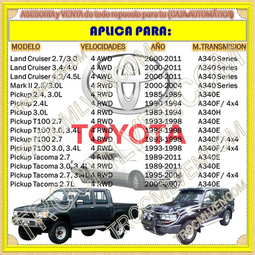 Filtro Y Empacadura Caja A343 Hi-lux Luv-dmax Runner Prado