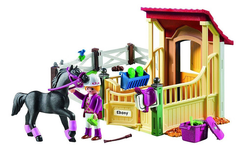Establo De Caballos Playmobil Con Juego De Construcción Arab