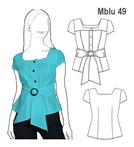 ( Moldes De Ropa)  Blusa Mujer 0949