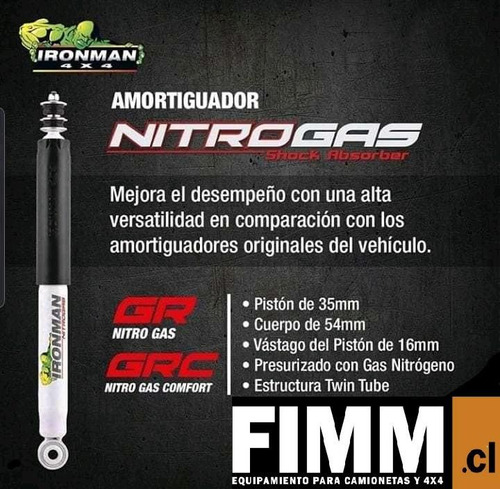 Pack De Amortiguadores Nitro Gas Para Nissan Terrano D22 199