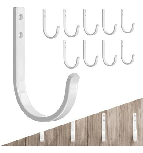 Paquete De 10 Ganchos De Pared Para Colgar Abrigos, 22 Libra