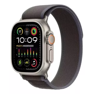 Apple Watch Ultra 2 GPS + Celular • Caja de titanio de 49 mm • Correa Trail azul/negro - M/L
