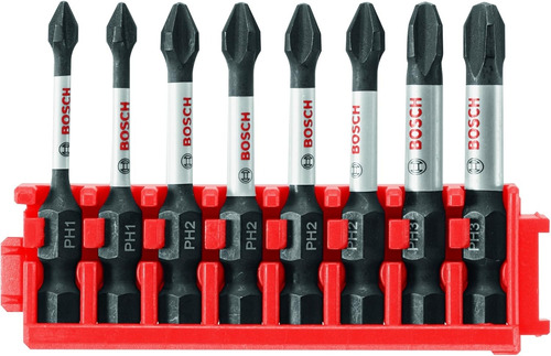 Jogo De Bits Impact Control Com 8 Peças Bosch - Com Clipe