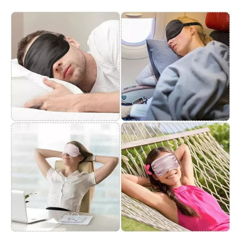 4 Mascarillas De Seda De Doble Capa Para Facilitar El Sueño