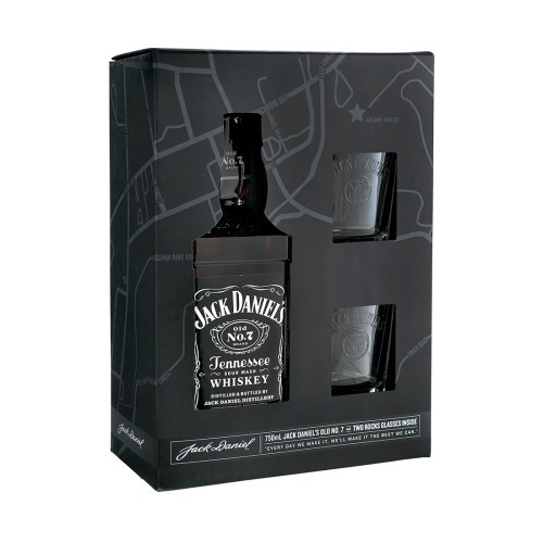 Whiskey Jack Daniels Estuche C/2 Vasos Whisky Bourbon