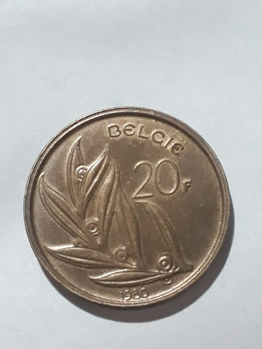 Moneda De Bélgica, 20 Fr, 1980, Tx Flamenco, Xf