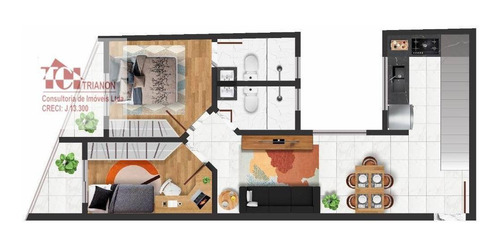 Cidade São Jorge - Aptº Cobertura S/ Cond. - 107m² A.u. - 2 Dormt (1 Suíte) - Co0603