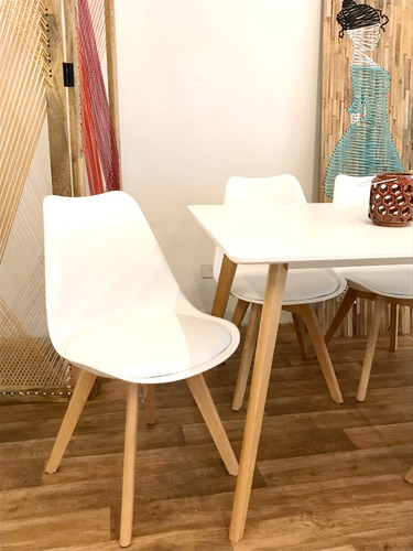Mesa De Comedor Tulip Wood 120 Nordica Outlet + C