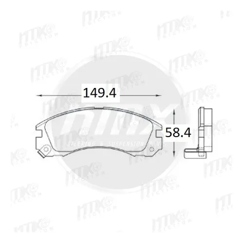 Pastilla Del Mitsub L200 1996-2001/ Pajero V6 3000(92-00))
