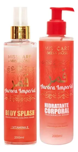 Kit Body Splash + Creme Hidratante Aurora Imperial Miss Rôse