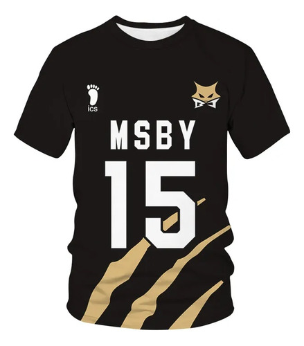 Camiseta Haikyu Equipo De Voleibol Impresión 3d Manga Corta