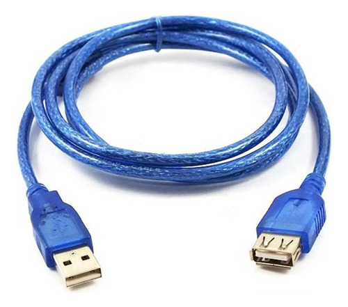 Cable Extensión Netmak Usb 2.0 1.8 M Azul Malla Reforzada