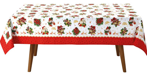 Toalha Mesa Natal Retangular 8 Lugares 1,60 X 2,50 Dohler Cor Natal 111