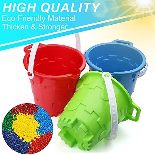 Jumbo Castle Model Beach Gear 7 Cubos De Arena Grandes Cubos
