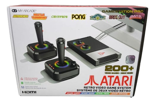 My Arcade Atari Station Pro Video Game Console 200+ Cor Pret Preto (Usado)