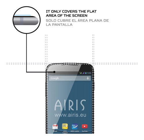 Protector Mica Pantalla Para Airis Tm600