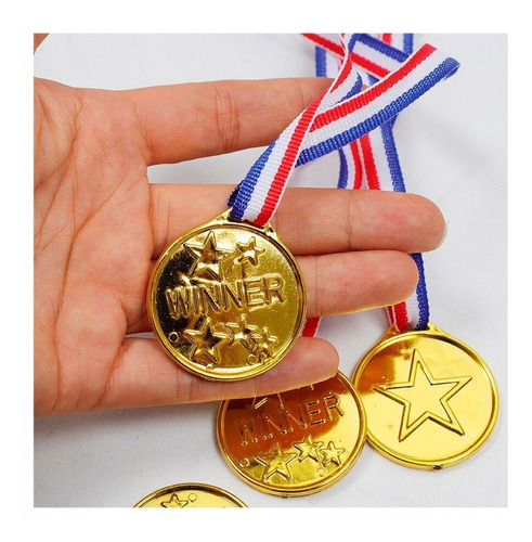 Imagen 8 de 10 de Medallas Doradas Ganador Evento Deportivo Niños 5unid Jg8z