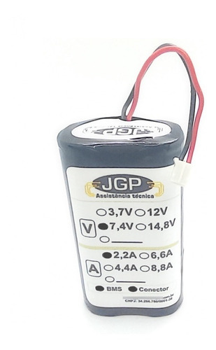 Bateria Li-ion 18650 7,4v 2200mah Sanyo Com Conector E Pcb