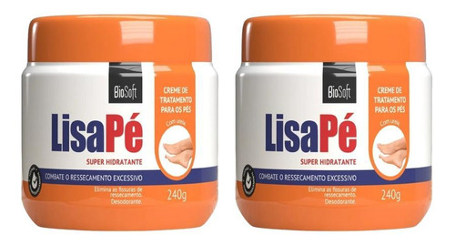 Creme Para Os Pés Bio Soft Lisa Pé 240g - Kit Com 2un