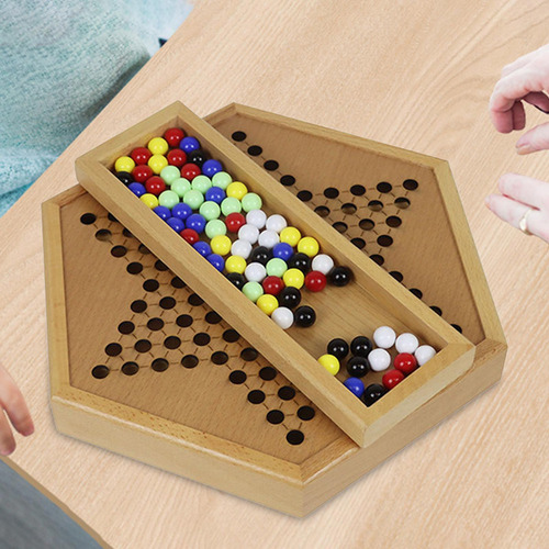 Damas Chinas De Madera, Juego De Estrategia Clásico,