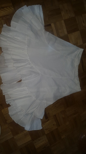 Pollera  Blanca De Algodon Forrada Talle 44 Divina !!!