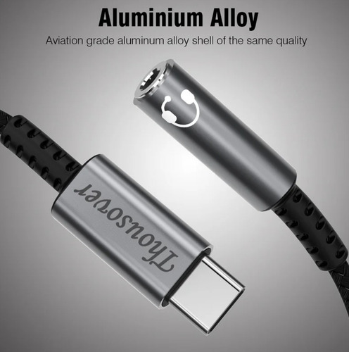 Adaptador Usb Tipo C A Jack 3.5 Hi Fi Chip Dac V3