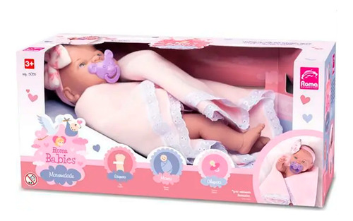 Boneca Roma Babies Maternidade 35cm Acessórios 5055 - Roma