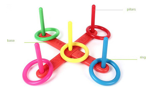 Juego De Juguete Para Lanzar Anillos, 1 Juego De Plástico Pa