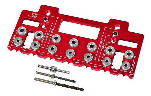 Plantilla De Guía De Taladro Para Pasador De Estante, Rojo