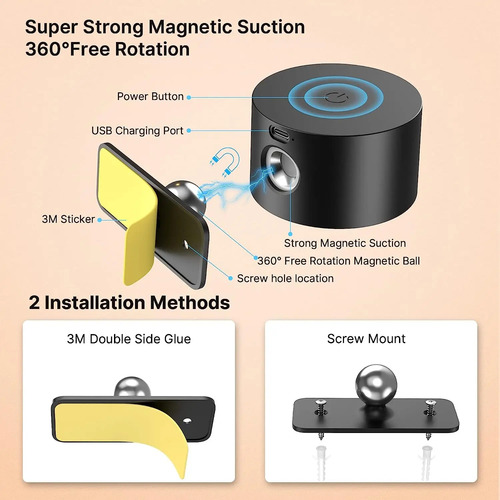 Luces Nocturnas Portátiles Recargables De 2 Piezas Con Contr
