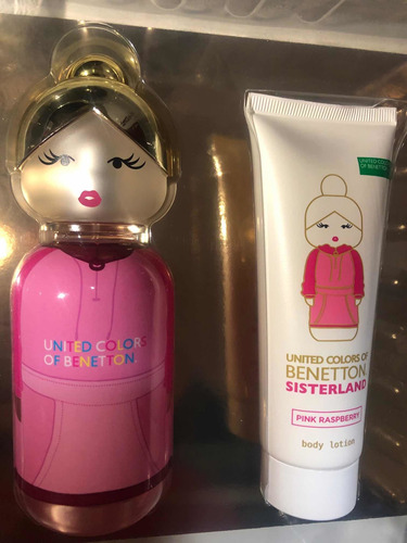 Set Perfume 80ml + Body Lotion 75ml Benetton Pink Raspberry