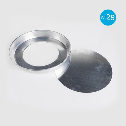 Imagen 2 de 3 de Molde Tartera 28 Cm Desmontable Lisa Aluminio Desfondable B2