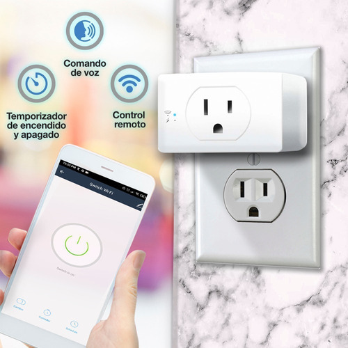 Switch Smart Individual Conector Wifi Programable Tzswtsh01