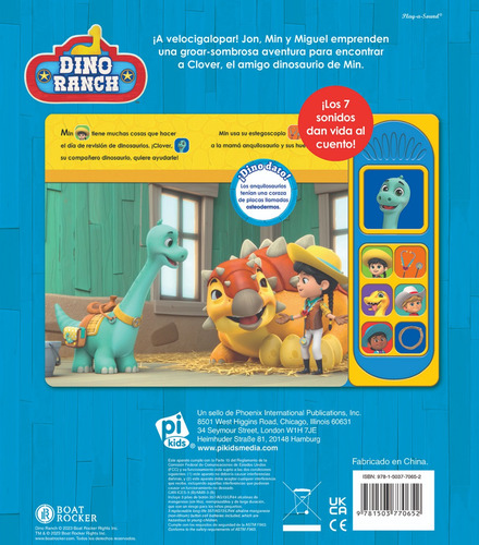 Libro Dino Ranch Dino Aventura Con 7 Sonidos- Pi Kids