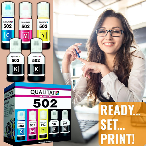 Qualitat Epson 502 Botellas De Recarga De Tinta | 5 Botellas