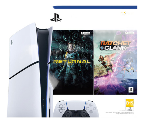Playstation 5 1tb Slim Lector Con Ratchet Y Clank Y Returnal Blanco