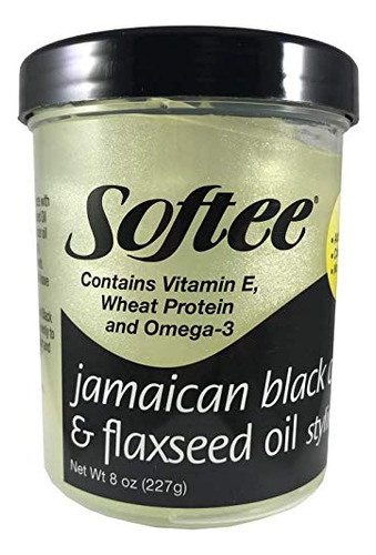 Softee Jamaican Black Ricino Y Aceite De Linaza Gel Para Pei