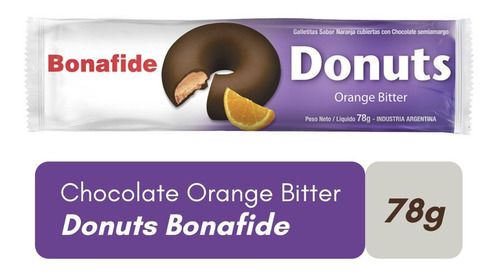 Galletitas Donuts Bonafide Dona Chocolate Semi Amargo X 78 G