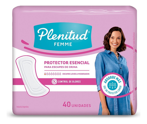 Plenitud Femme Protector Diario Esencial 40 Unidades